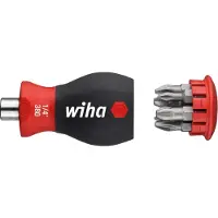 Wiha Bit-Magaziner Stubby 6tlg. im Soft-Finish Griff 1/4-Bits Bitschroevendraaier