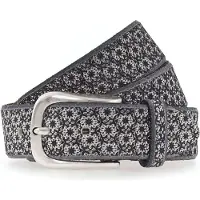 B.belt Riem grijs gemêleerd / zwart