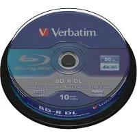Verbatim - 43746 - BD-R Dual Layer - 6x - 50 Go - Pack Spindle/Blauw