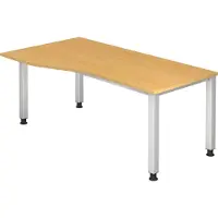 Hjh OFFICE PRO QUEO 18 S - Beuken 180 x 100 Tafelhoogte I In hoogte verstelbaar