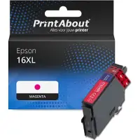 PrintAbout Huismerk Epson 16XL (C13T16334012) Inktcartridge Magenta Hoge capaciteit