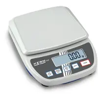 Kern Laboratoriumweegschaal EMS 12K0.1, afleesbaarheid 0,1 g, weegvermogen 12 kg, groot LC-display, B 200 x D 280 x H 65 mm, kunststof, wit