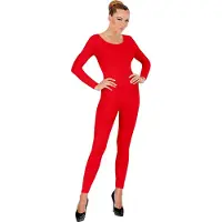 Widmann Unicolor Body Volwassen, Lang, Rood - Vrouw