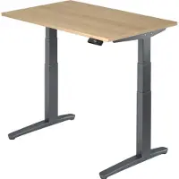 Hjh OFFICE PRO XBHM 12 GG - 120x80 Eiken Tafelhoogte I Elektrisch in hoogte verstelbaar