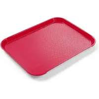 Hendi Compact fastfood dienblad – rood – 265x345 mm – polypropyleen – niet vaatwasserbestendig