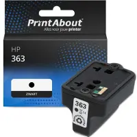 PrintAbout Huismerk HP 363 (C8721EE) Inktcartridge Zwart