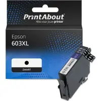 PrintAbout Inktcartridge 603XL (C13T03A14010) Zwart Hoge capaciteit geschikt voor Epson