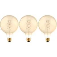 Proventa LED Filament lamp E27 - ‚åÄ 125 mm - Dimbaar - Warm wit - 3 x Vintage led lampen