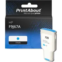 PrintAbout Huismerk HP F9J67A (728) Inktcartridge Cyaan Extra hoge capaciteit