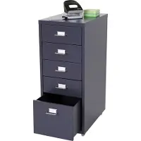 MCW Trolley kast Boston T851, stalen ladekast, 69x28x41cm 5 laden ~ donkergrijs