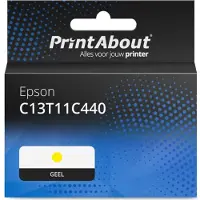 PrintAbout Huismerk Epson C13T11C440 Inktcartridge Geel