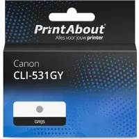 PrintAbout Huismerk Canon CLI-531GY Inktcartridge Grijs