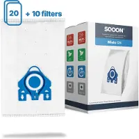 SQOON Kwaliteit stofzuigerzakken geschikt voor Miele HyClean G/N - Miele 9917730 - o.a. Miele Complete C2, Complete C3, Classic C1, S8, S5, S2 Series