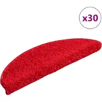 vidaXL Trapmatten 30 st 56x17x3 cm Rood Halfrond