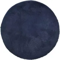 vidaXL Hoogpolig vloerkleed NAVARRA 100x100 cm polyester marineblauw