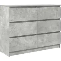 vidaXL Dressoir, betonkleur, 100x35x76 cm, houtvezelplaat