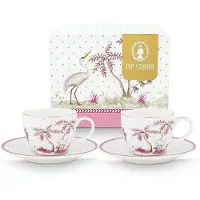 Pip studio Espressokop & Schotel Jolie Dots Gold Pink 120 ml (Set van 2)