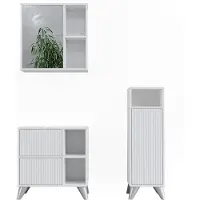 Vicco Leano Badkamermeubelset – 3 delen Wit
