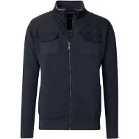 Casa Moda katoenen vest donkerblauw borstzakken wijde fit