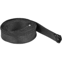 DeLOCK Geflochten slang met ritssluiting 2 m x 50 mm zwart - Hittebestendig,