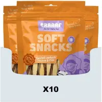 Braaaf 10x Hondensnack Twisted Sandwich Kip - Vis 85 Gr