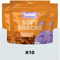 Braaaf 10x Hondensnack Sticks Wortel - Sperzieboon - Zalm 85 Gr