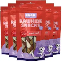 Braaaf 5x Hondensnack Twister Vlecht Klein 12 cm 80 gr