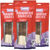 Braaaf 3x Hondensnack Geperst Bot Eend 20 cm 175 gr