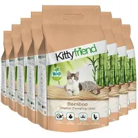 Kitty friend 8x Kattenbakvulling Vegetal Bamboo Clumping Litter 5 liter