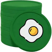 Combicraft ontbijt consumptiemunten donker groen - Ø29mm enkelzijdig bedrukt - 100 stuks