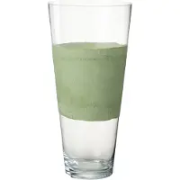 J-Line Vaas delph glas transparant/groen medium