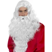 Smiffys Kerstmanpruik en baard voor volwassenen