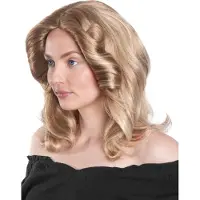 Maskworld Blonde Pruik Met Zijdelingse Föhnwaves - Carnavalspruik