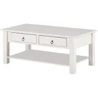 Loft 24 Ines-Salontafel - 2-laden - Wit Grenen