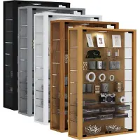 VCM Vitrinekast wandvitrine Vitrosa Mini met LED verlichting wit