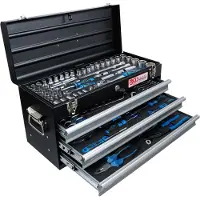 Bgs 3318 Metalen gereedschapkoffer | 3 schuifladen | met 143 gereedschappen