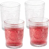 Relaxdays 4x drinkglas, Drinkglazen, Transparant