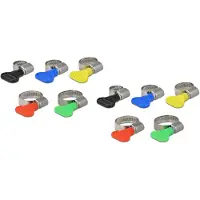 DeLOCK Butterfly Hose Clamp Set 10 pieces assorted colours