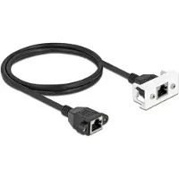 DeLOCK Network Extension Cable for Easy 45 Module S/FTP RJ45 jack to RJ45 jack Cat.6A 1 m black