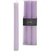 J-Line Doos 6 tafelkaarsen lavendel -9u
