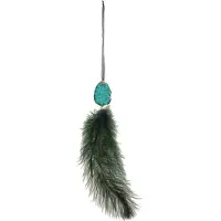 Jline Hanger veren+steen azuur groen