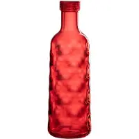J-Line Fles gehamerd in giftbox plastic rood