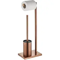 Guido Gusto Toiletbutler met wc rolhouder en wc borstel met houder compleet copper staand