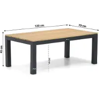 Santika Furniture Santika Shadow lounge tafel 120x70 cm