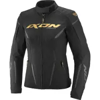 Ixon Striker 2 Lady Zwart Goud Waterdichte Textiele Motorjas Maat L