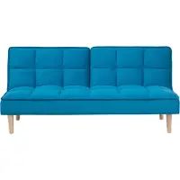 Beliani Siljan Slaapbank Blauw Stof 177x105