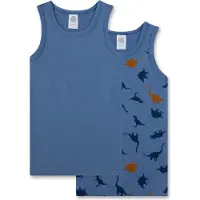 Sanetta Onderhemd navy / duifblauw / karamel