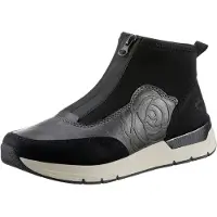 Rieker Boots 'Stiefel Damen 58956 00 Leder-Mix in schwarz' zwart