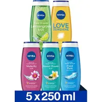 Nivea Douchegel Mix Set - 5 Unieke Geuren - 5 Stuks - Voordeelverpakking