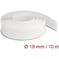 DeLOCK Braided Sleeving with Hook-and-Loop Fastener 10 m x 19 mm white